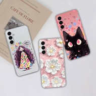 Case For Samsung Galaxy M55 C55 F55 M15 F15 5G Casing Clear Soft Silicone Cute Astronaut Protective 