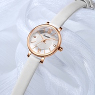 Sunlifex Jam Tangan Wanita Berlian Anti Air Tali Kulit Kuarsa Jam Tangan Cewek