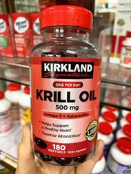 Kirkland 增量裝 磷蝦油 500mg 180粒軟膠囊（含磷脂+DHA+EPA+蝦青素） (Value Size) Krill Oil 500mg 180 Softgels 1966339066