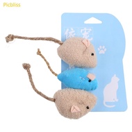 Picbliss 3Pcs Cats Toys Cats  Mouse Toy Interactive Cats Toy Soft Plush Ra