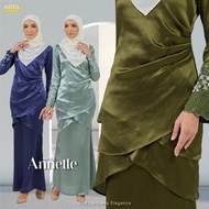 BAJU KURUNG Moden ANNETTE Premium Satin Crush NIKAH TUNANG BRIDESMAID Baju raya 2024 viral