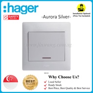 Aurora Silver Hager Water Heater Double Pole DP Single Switch 20A with LED[Singapore Local Authorize