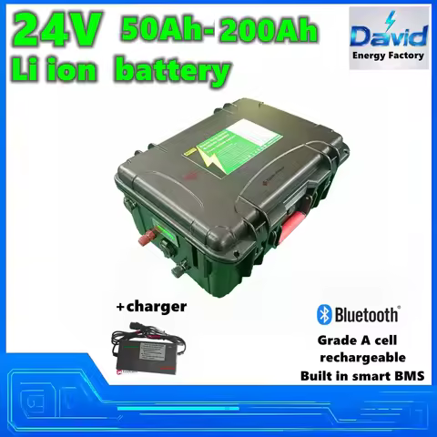 Rechargeable 24V multifunctional 50Ah 60Ah 80Ah 100Ah 120Ah 150Ah 200Ah Lithium Li Ion Battery 24v F