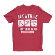 Vintage Retro T-Shirt Alcatraz Triathlon Team Red