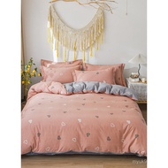 Quilt Cover Fur Quilt Cover Four-Piece Set Brushed Pure Cotton 229x230248X2482.2 x2.3 x2.G Grind UM8