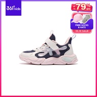 361 Degrees Kids Running Shoes Breathable Mesh Soft Sole Feet-Protect Comfortable Girls' Sneakers