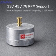 ZENDEN​ EG-530SD, Low Noise 33/45/78 RPM Support Turntable Motor Replacement, Stable RPM H/L Fine Sp
