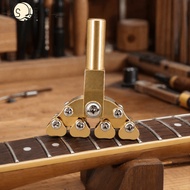 SUEREN Guitar Presser, Brass Color Brass Fret Press Tool, Durable Fret Press Caul For Fret Leveling