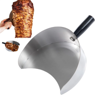 (YHT) Handheld Kebab Doner Shovel 9 inch Meat Catcher Stainless Steel Doner Gyros Shovel Pan Rotisse