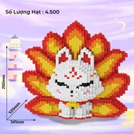 9-Tailed Fox Assembly Toy - 9-Tailed Fox Assembly Size 26cm, Puzzle Assembly Set