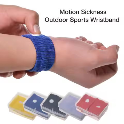 2Pcs Anti Nausea Wrist Band Wrist Support Sports Safety Wristbands Anti-motion Sickness Bracelet Wri