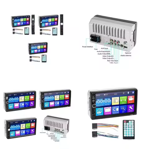 Car Multimedia Player High Definition 7010B 7012B 7018B Mp5 FM Rear Display Phone Bluetooth-compatib