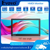 【48-hour delivered】Eyoyo จอ HDMI ขนาดเล็กแบบพกพาจอ LCD 12นิ้ว1366X768 W /Hdmi VGA BNC AV อินพุตลำโพงในตัว