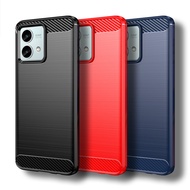For Motorola Moto G84 5G Case For Moto G84 Cover 6.5 Inch Carbon Fiber Shockproof Silicone Bumper Fo