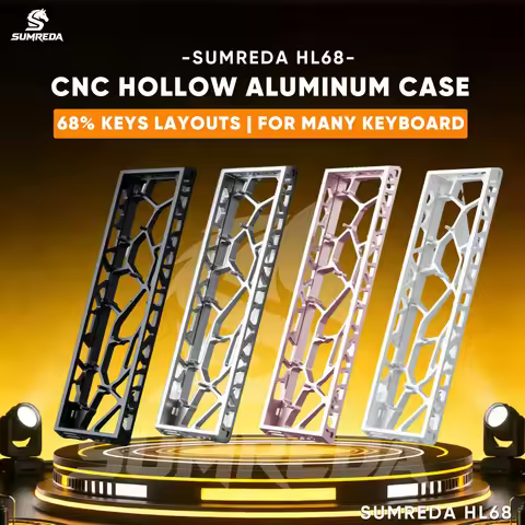 SUMREDA HL68 Hollow Mad 68he Mchose Ace68 Aluminum Keyboard Case Shell 68% Keys Layouts For Madlions