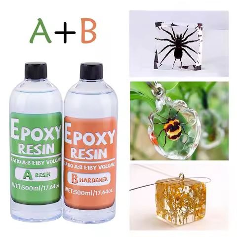 1:1 AB Resin Epoxy Glue Kit High Adhesive Hardener Crystal Glue High Transparency for DIY Resin Jewe