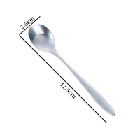 Stainless Steel Long-handled Spoon For Stirring Coffee Thickened Design Ice Cream Spoon Yogurt Ice D