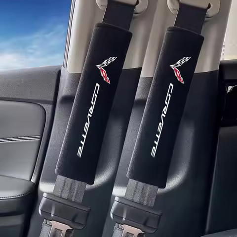 Car Seatbelt Shoulder Pad Cover Carbon Fiber Seat Belt Protector for Corvette C1 C2 C3 C4 C5 C5 C6 C