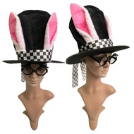 Bunny Headgear Hat Halloween Bunny Hat Bunny Girl Headgear Bunny Ear Top Hat Magician Hat Show