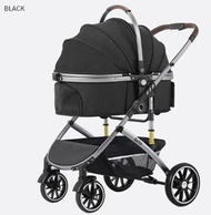 Others - BB車,寵物手推車（黑色)【可折疊-可分離】