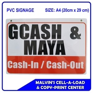 PVC SIGNAGE - GCASH &amp; MAYA Signage para sa TINDAHAN mo - Size A4