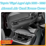 Toyota Wigo/ Agya/ Ayla 2023 - 2025 Aircond Air Cond Frame Cover Outlet Vent Black Forged Carbon Acc