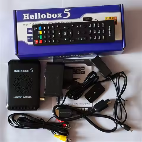 Hellobox 5 Satellite TV Receiver DVB-S/S2 Support USB Wifi Satellite TV Receiver 3G Modem Cccam Newc
