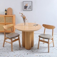 Nordic Solid Wood Dining Table Simple Negotiation Round Chair Combination Creative Marble Zhuo Coffe