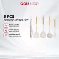OOU 5Pcs Silicone Cooking Spoon Set Heat Resistant Kitchen Utensils