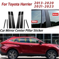 Toyota Harrier Glossy Black Car Door Window Center Column B C Pillar Post Sticker Trim Mirror Decora