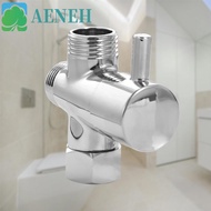 AENEH 3 Way Shower Head Diverter Valve, G1/2 Brass 3 Way Switch Faucet Valve, Valve Tool T-adapter T