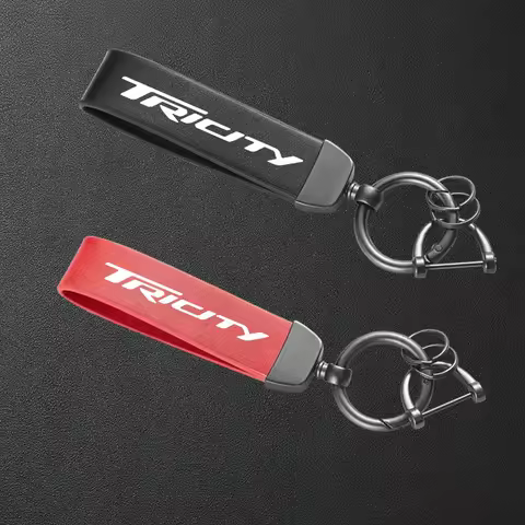 Motorcycle High-Grade Leather Keychain Metal Keyring Accessories For Yamaha Tricity 125 155 300 TRIC