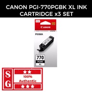 [100% Original] Canon Genuine Black Ink Cartridge PGBK770 XL x3 | PGBK770 XL SET OF 3 | PGBK770 XL |
