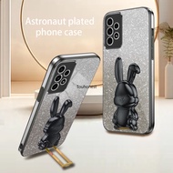 Casing For Samsung Galaxy A13 Case Samsung A23 Case Samsung A32 Case Samsung A33 Case Samsung A52 Case Samsung A53 Case Samsung A72 A73 Case Samsung A52S A04S Case Cartoon Bunny Stand Lazy Bracket Cute Rabbit Holder Phone Cover Cassing Cases Case VX