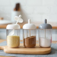 Spice Jar With Spoon Salt Pepper Seasoning Bottle  Kitchen Ingredients Storage Bottle