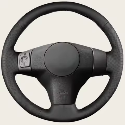 Custom Car Steering Wheel Cover Genuine Leather For Toyota Yaris Vios RAV4 2006 2007 2008 Steering W