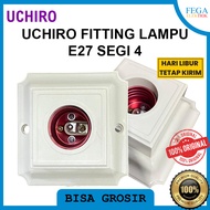 Uchiro E27 Square Lamp Fitting – Square Bulb Ceiling Fitting
