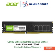 ACER UD100 DDR4 CL22 3200MHz Desktop PC RAM ( 8GB/ 16GB/ 32GB )