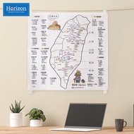 Horizon 天際線 x 薑餅資 帆布台灣百岳地圖掛布 (60x60cm)