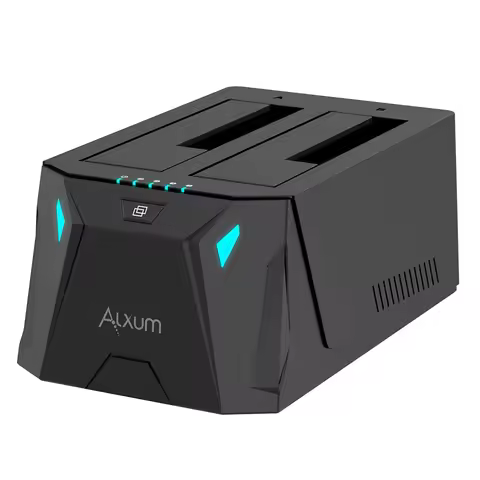ALXUM USB C To SATA Dual-bay Hard Drive Docking Station for 2.5/3.5 Inch SSD HDD USB 3.0 Hard Drive 