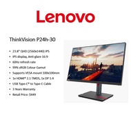 ThinkVision P24h-30 | 63B3GAR6WW | 23.8" QHD | Anti-glare 16:9 | 99% sRGB | 3Yrs Warranty