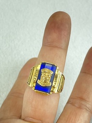 NHẪN NAM ĐẦU SƯ TỬ TITAN MẠ VÀNG 24K SÁNG BÓNG