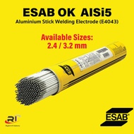 ESAB OK AlSi5 Aluminium Welding Electrode 2.4mm / 3.2mm (E4043 Grade)