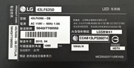 [老機不死] LG 43LF6350 面板 NG 零件機 全新電源板