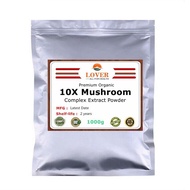 100% Premium 10X Mushroom Complex Extract Powder,Cordyceps Sinensis,Reishi Mushroom,Lions Mane,Shiitake,Maitake,Turkey Tail 50g