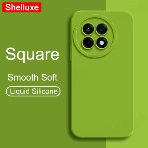 For OnePlus ACE5 Pro Case Shelluxe Square Liquid Silicone Soft Cover For OnePlus ACE 5 One Plus 5Pro