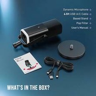 USB/XLR Dynamic Microphone Suitable For Podcasting, PC/Computer Gaming Live Streaming, With RGB Ligh