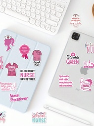 50ชิ้น สติ๊กเกอร์สโลแกนหนังสือ "Mean Girl" สีชมพู PVC ของขวัญ การ์ตูน ตกแต่ง สมุดเย็บ กระเป๋าเดินทาง