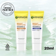 Paket Garnier Bright Complete Cream Siang 20ml + Cream Malam 20ml ( Light Complete )
