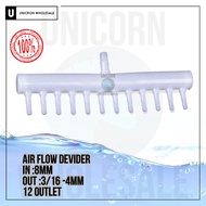 AIRFLOW DEVICE MANIFOLD AIR DIVIDER AQUARIUM AERATOR 12 BRANCHES